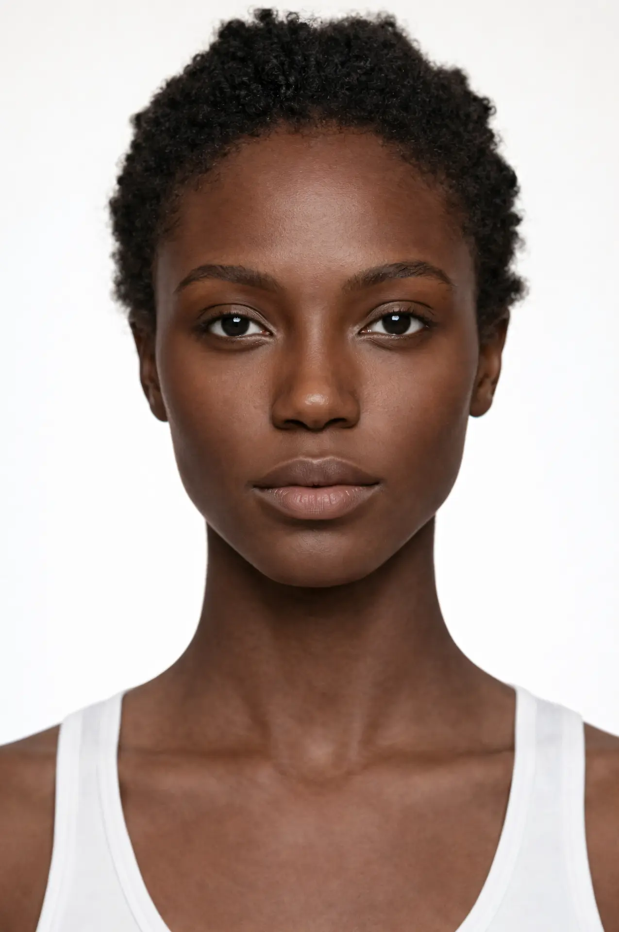 Studio portrait of Talent with a natural short curl crop